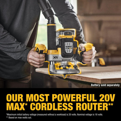 DEWALT DCW620B depth-adjustment turret for quick, accurate setup