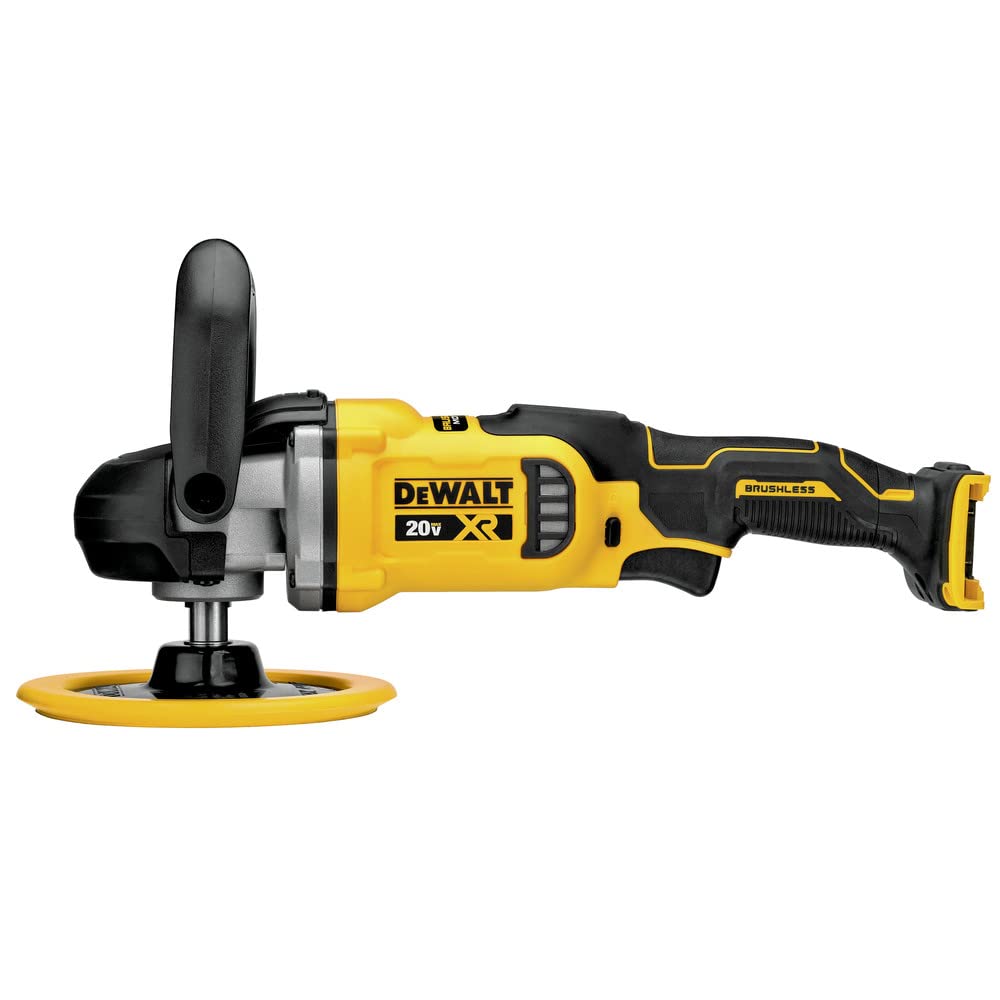 7-inch backing plate on DEWALT polisher for versatile applications
