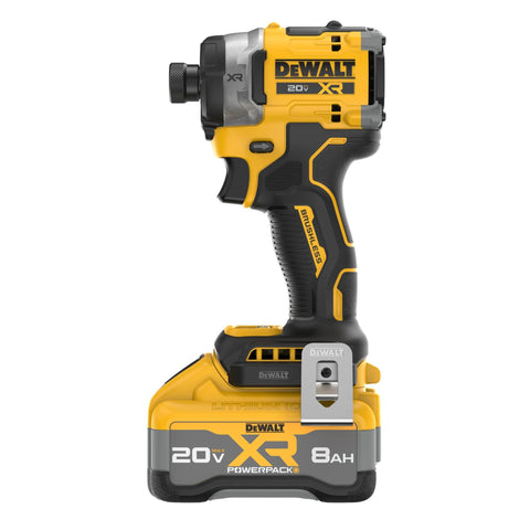 DEWALT DCF860WW1 8Ah battery powering extended projects with fewer recharge stops