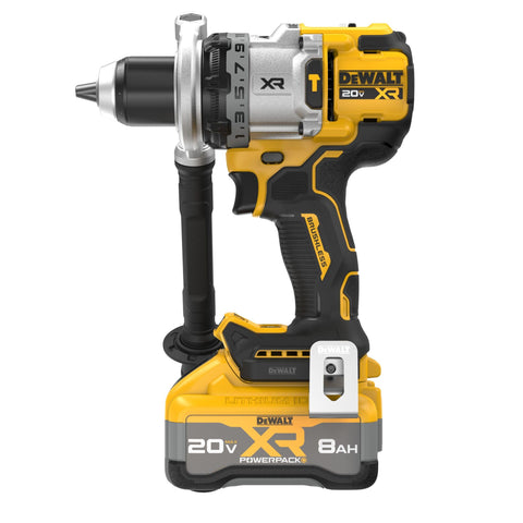 DEWALT anti-rotation system engaged for safer, controlled drilling.