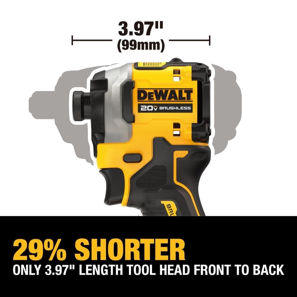 DEWALT Atomic 1/4-in impact driver 3-speed trigger enables precise control