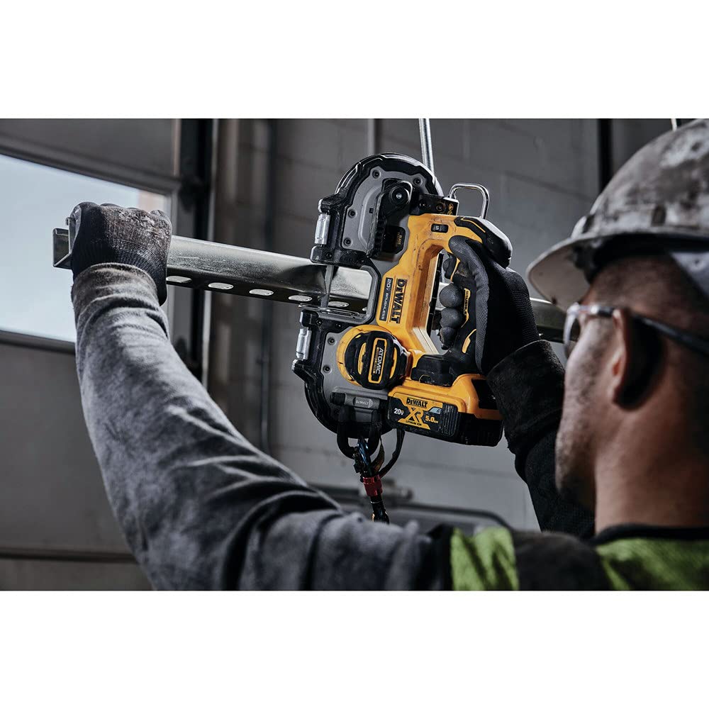 DEWALT band saw with 1-3/4 in capacity for small-diameter metal workpieces