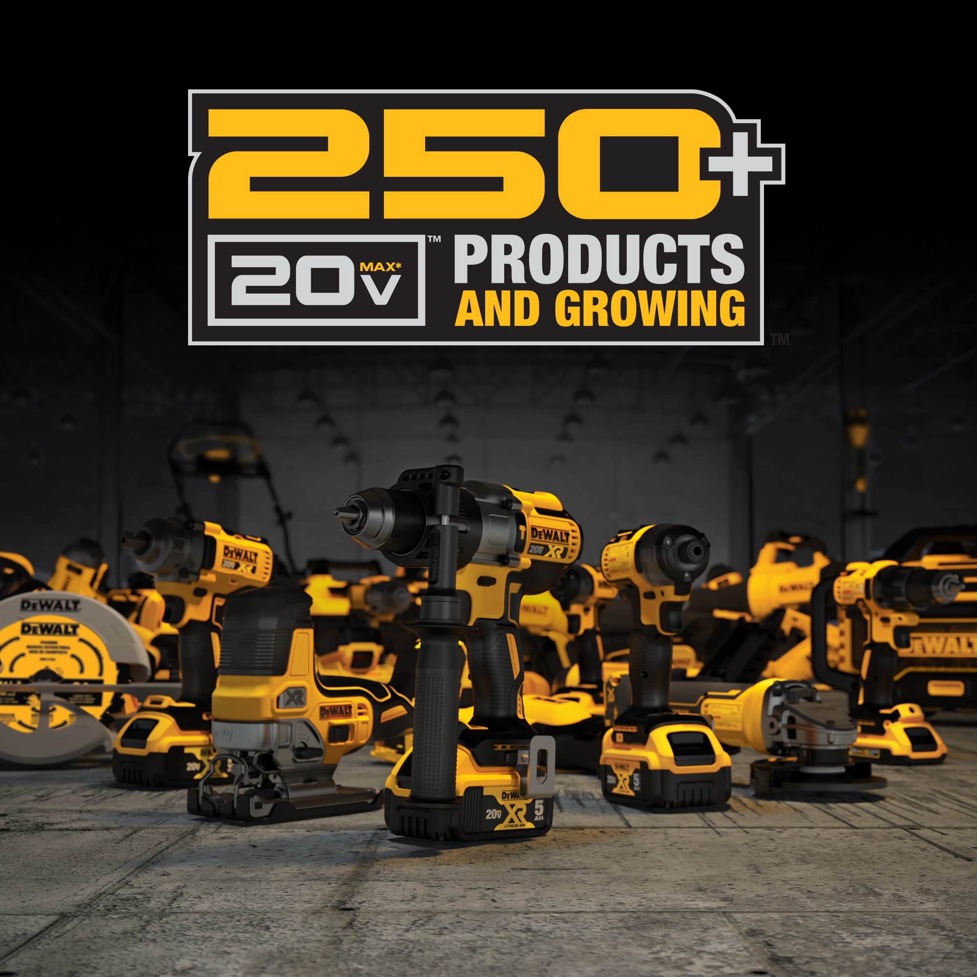 DEWALT ATOMIC 20V MAX bare tool works with 20V MAX batteries