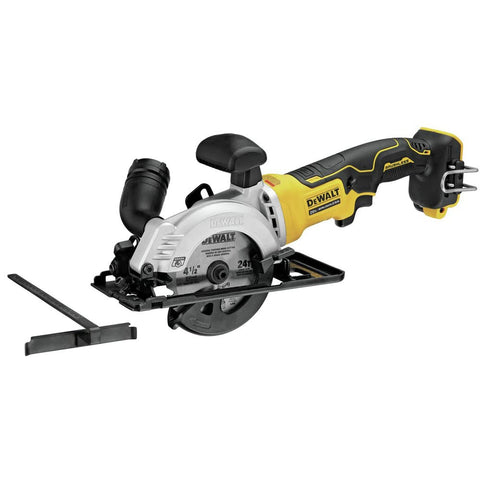 Bevel at 45 degrees enables precise cuts into 1x lumber with the ATOMIC saw.