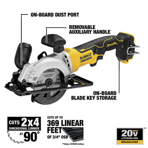 Removable auxiliary handle provides improved control during cutting tasks.