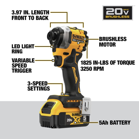 DEWALT Atomic compact-series design shown as portable power in action