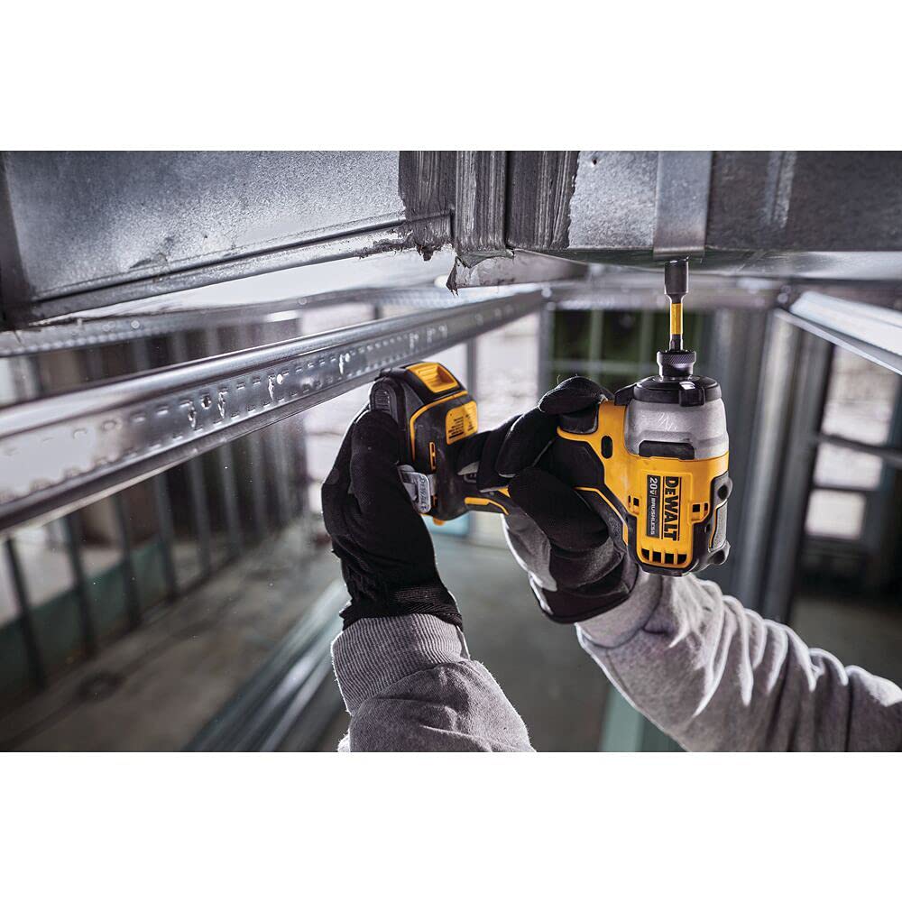 DEWALT Atomic 20V Max kit with two batteries and charger for extended use.