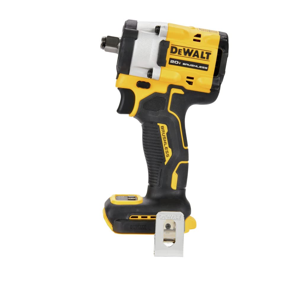 DEWALT Atomic hog ring anvil enabling rapid socket changes.