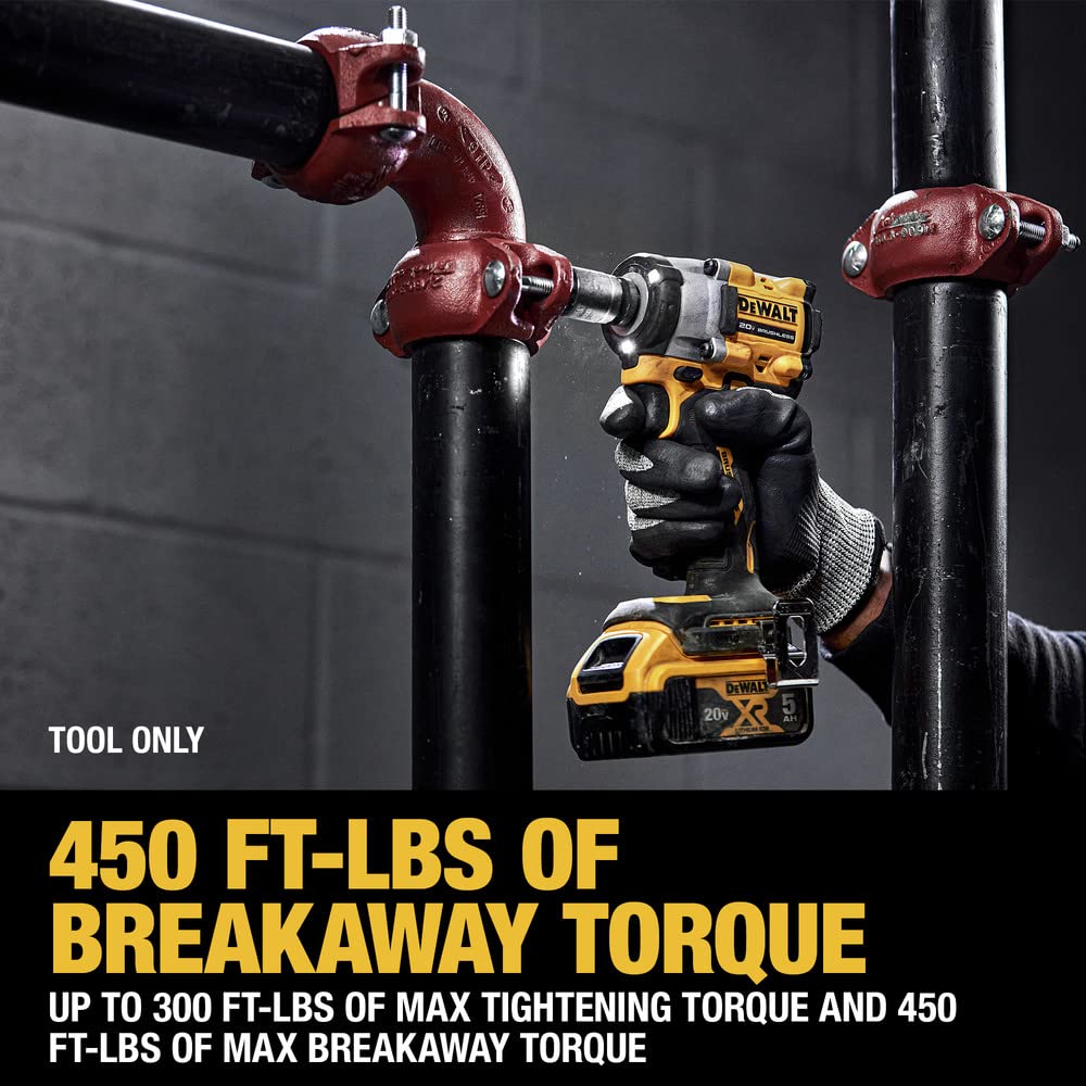 DEWALT Atomic 20V Max Precision Wrench control helps prevent overtightening.
