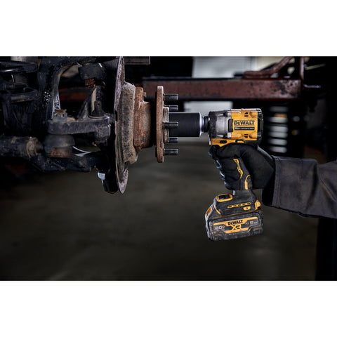 DEWALT Atomic 20V Max LED work light brightens the workspace for easier fastening.