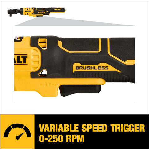 DEWALT ATOMIC 20V MAX LED work light on for improved visibility