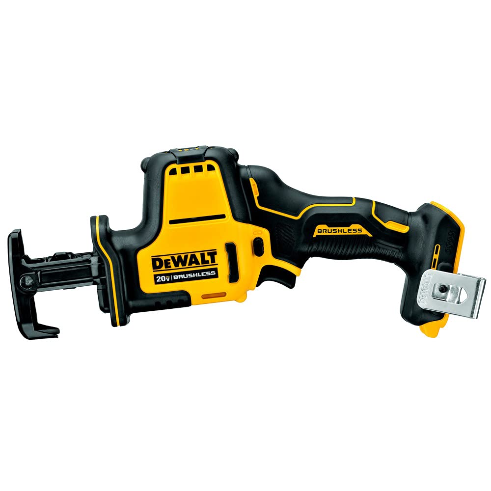DEWALT ATOMIC front view shows compact, one-handed design for quick cuts
