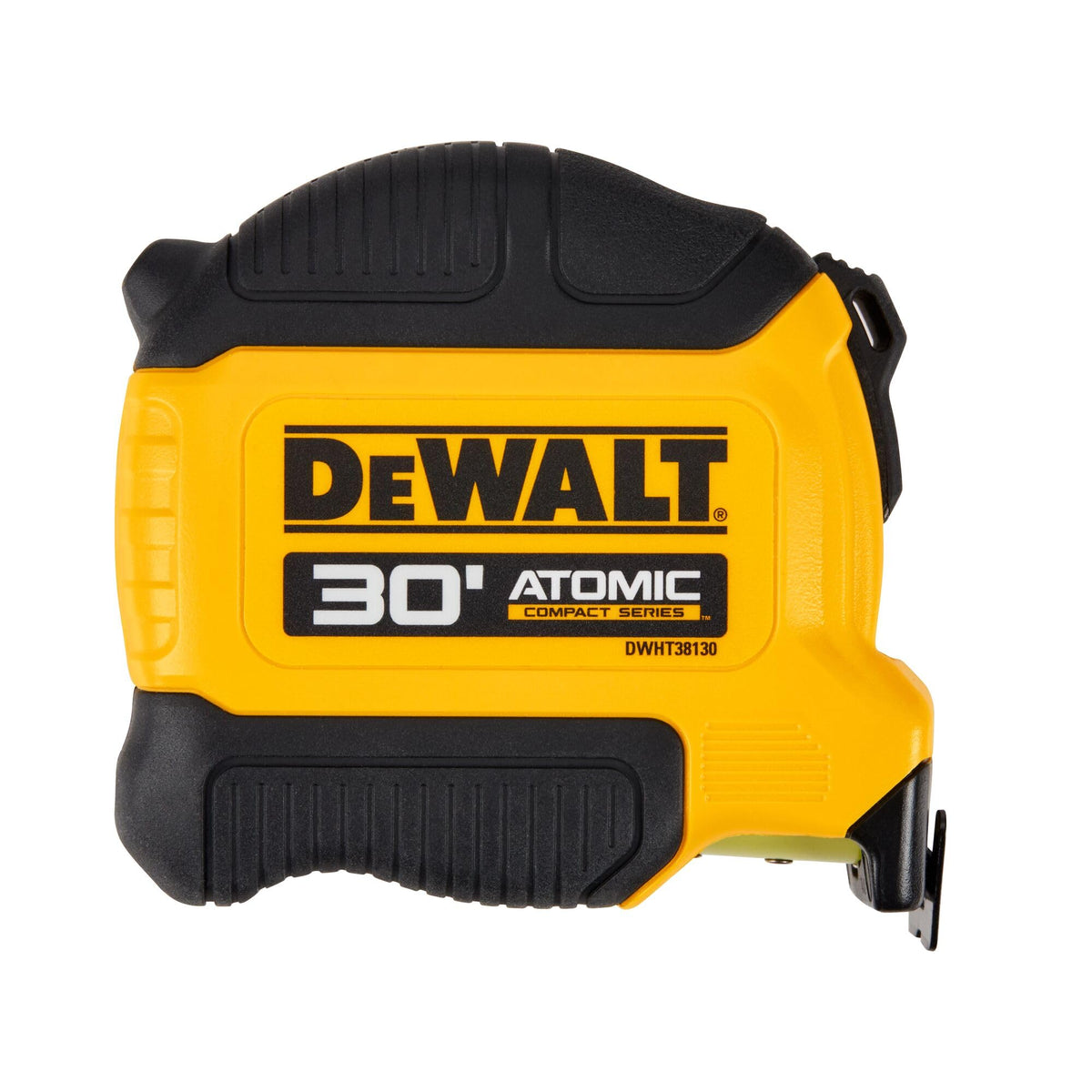 DEWALT Atomic compact-series tape measure overview showing portable measuring tool