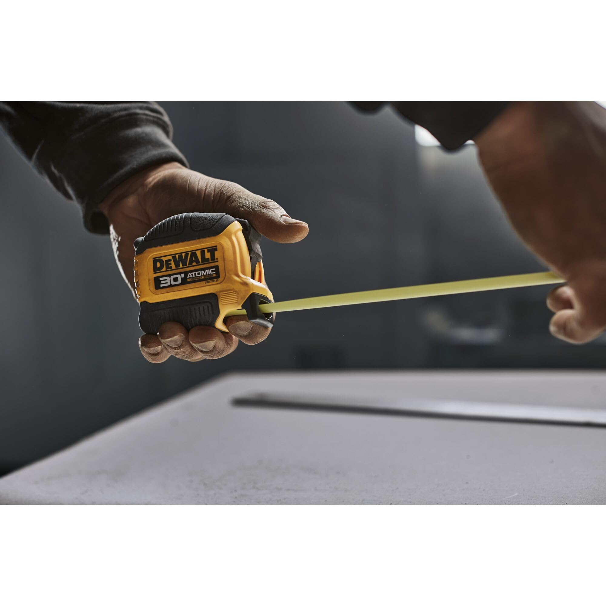 DEWALT Atomic 13 ft reach demonstrates efficient solo measurement capability