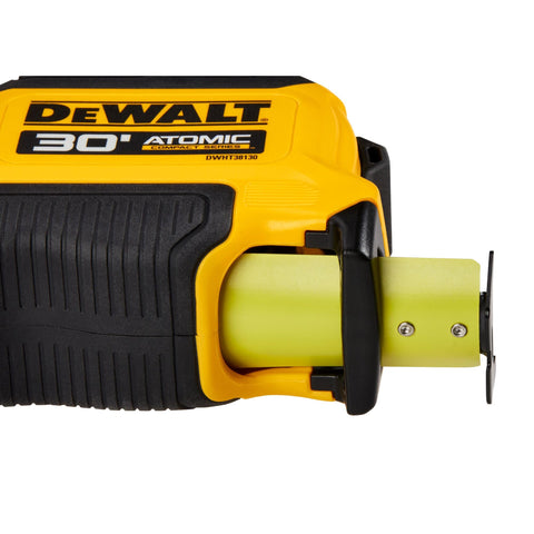 DEWALT Atomic blade close-up reveals sharp markings for precise marking