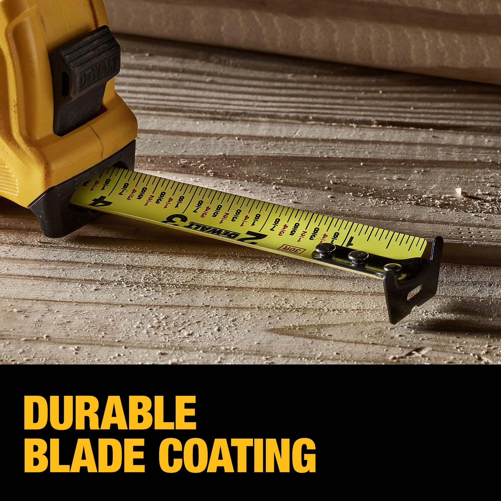 DEWALT Atomic ergonomic grip offers comfortable, controlled handling during measurements