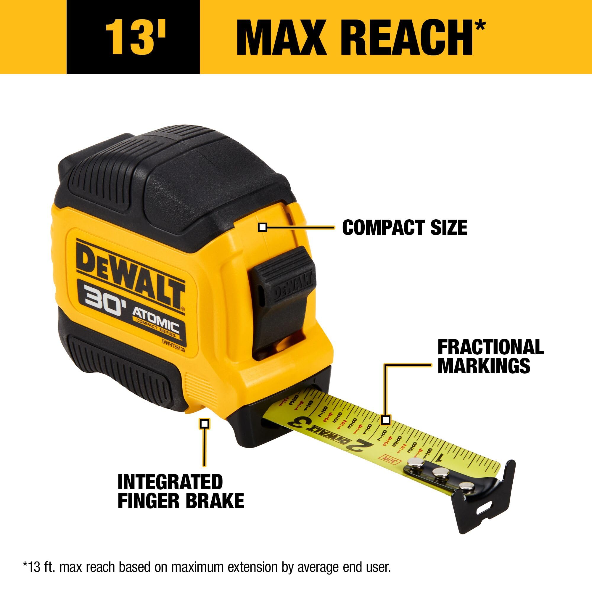 DEWALT Atomic finger brake close-up highlighting improved blade control