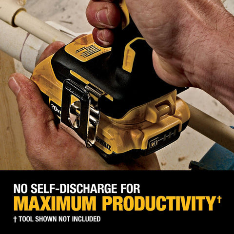 DEWALT batteries compatible with all 20V Max tools and chargers