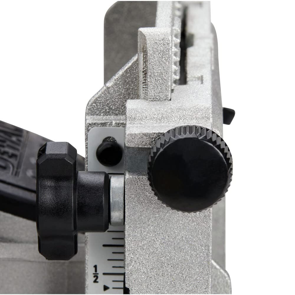 DEWALT biscuit joiner integral fence for quick bevel setup