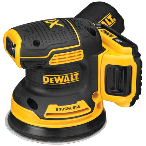 DEWALT brushless motor orbital sander designed for efficiency and durability.
