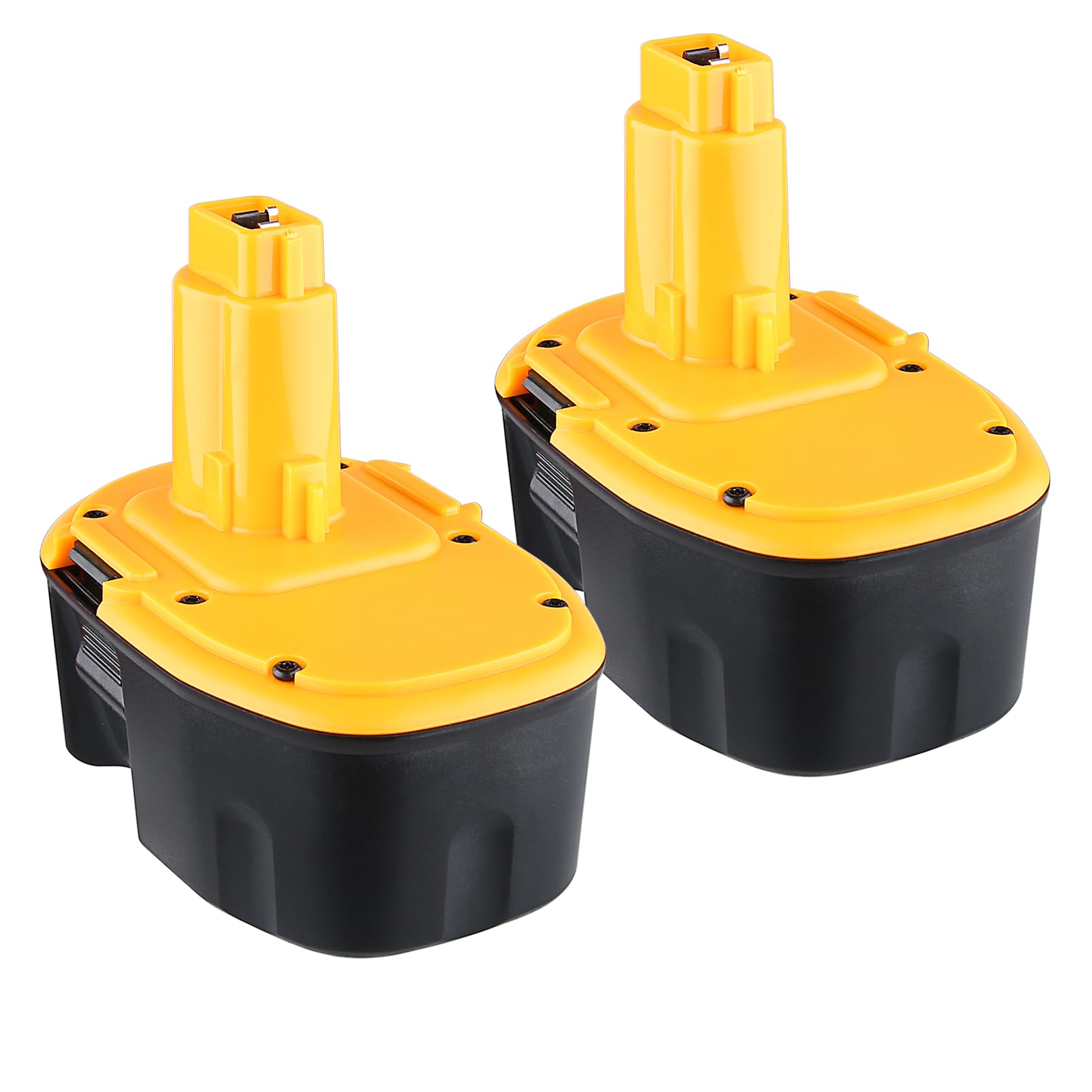 DC9091 2-pack Ni-MH battery for Dewalt 14.4V, ready for extended work sessions.