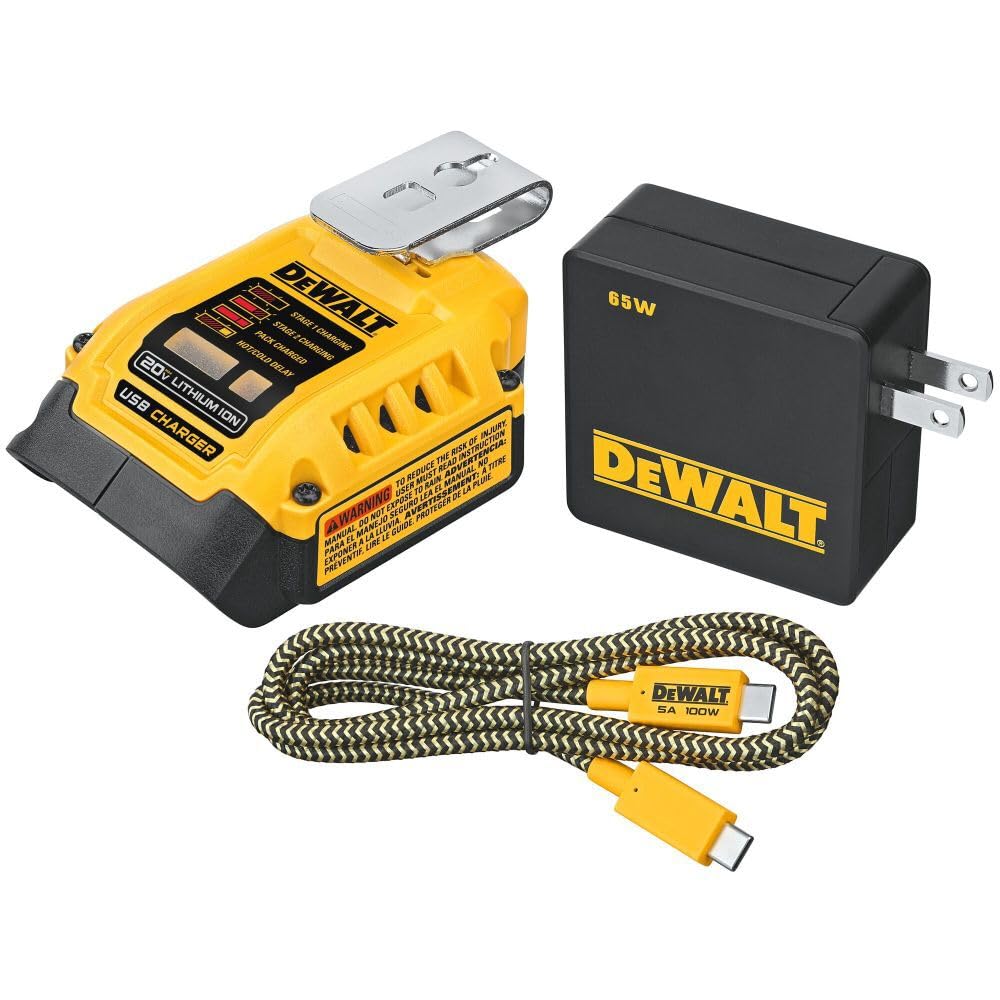 DEWALT DCB094K included 65W power supply and 100W cord.