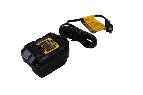 DEWALT DCB1102 in-use on-site for portable charging.