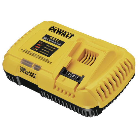DEWALT DCB1112 LED indicator demonstrates charge status during operation
