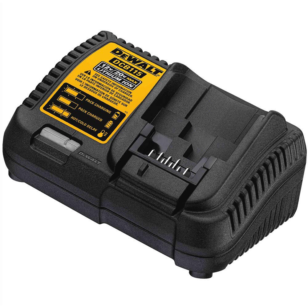 DEWALT DCB115 charger powering 12V-60V tools quickly