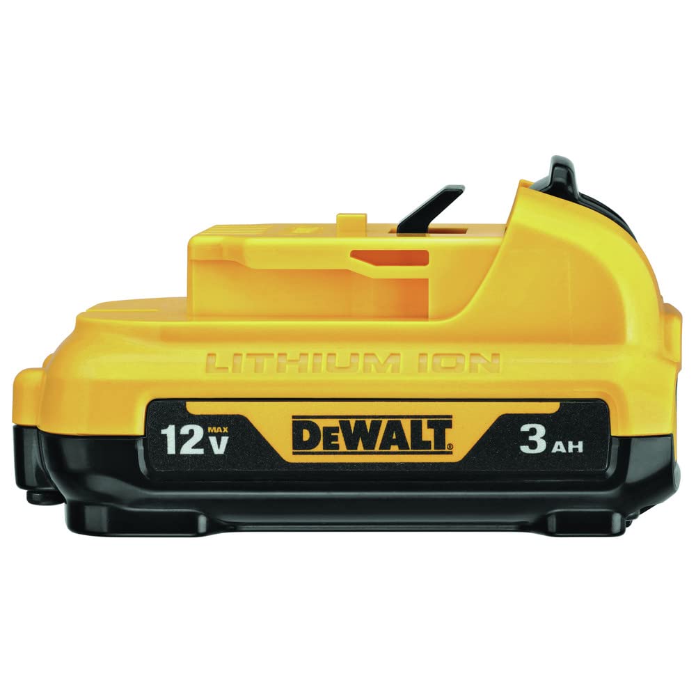 DEWALT DCB135C 12V Starter Kit carrying case in hand for easy transport.