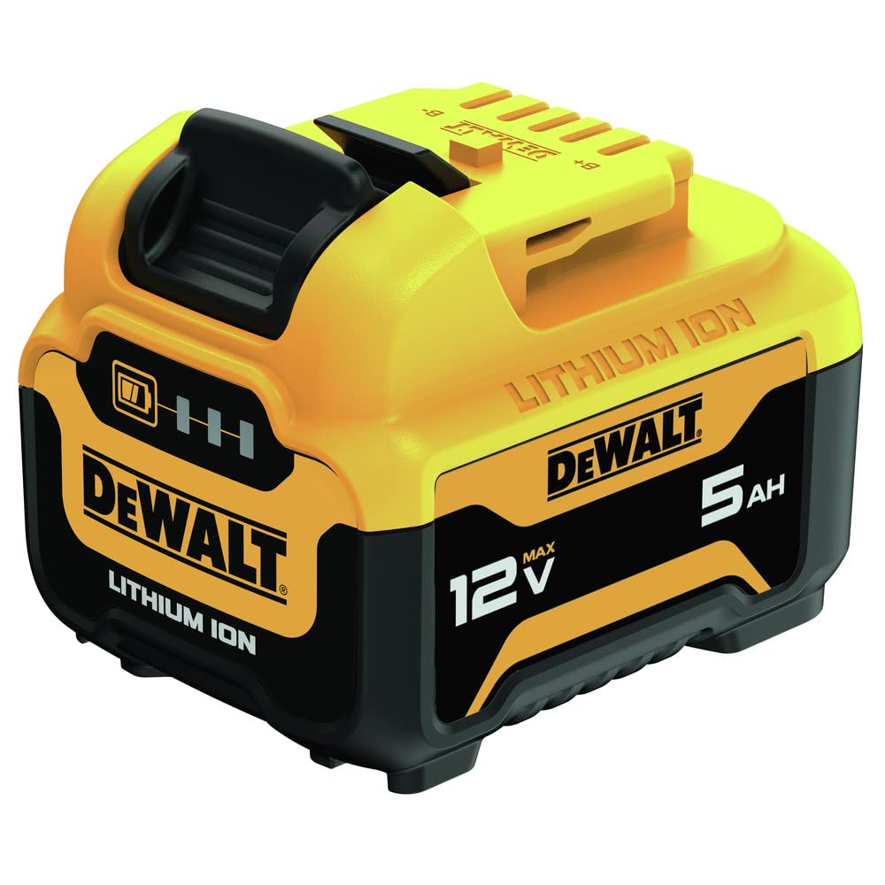 DEWALT DCB135C 12V Starter Kit label closeup shows model identification.