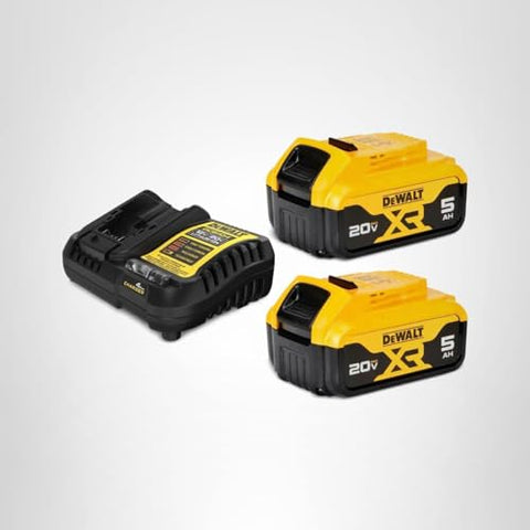 DEWALT 20V MAX kit with two batteries and charger for versatile power