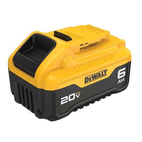 DEWALT DCB206 charging with DCB118 fast charger for rapid top-up.