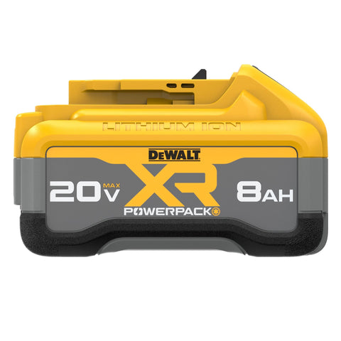 DEWALT DCB2108 POWERPACK 8Ah capacity extends run time on demanding tasks