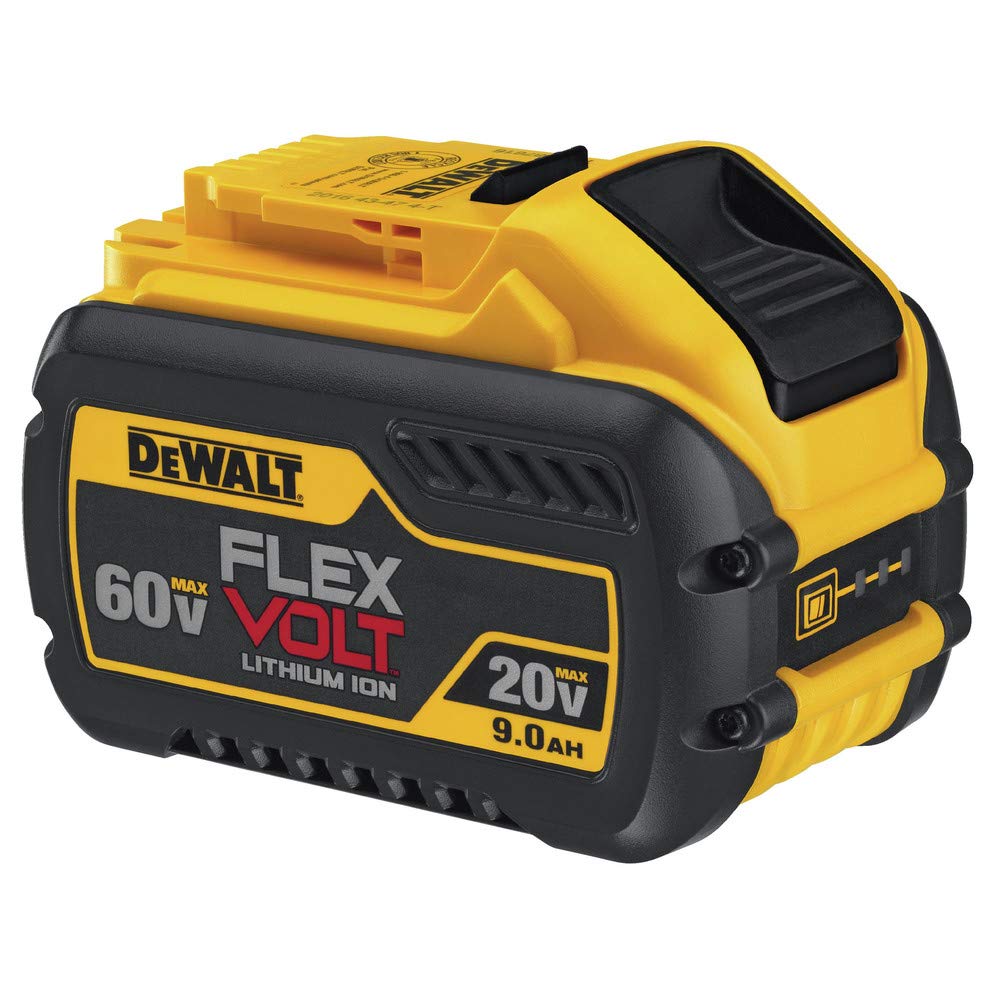 DEWALT DCB609 9Ah capacity for longer runtime on site.