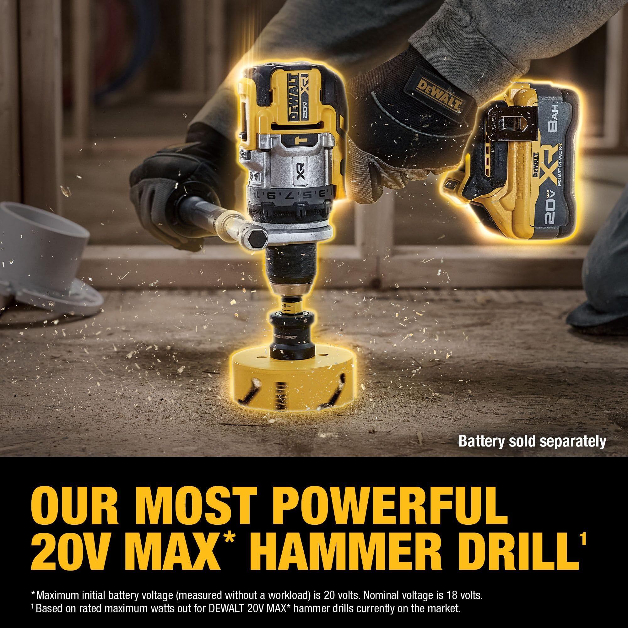 DEWALT DCD1007B all-metal transmission for durability under tough jobs
