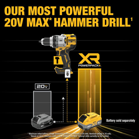 DEWALT DCD1007B integrated LED lighting for work area illumination