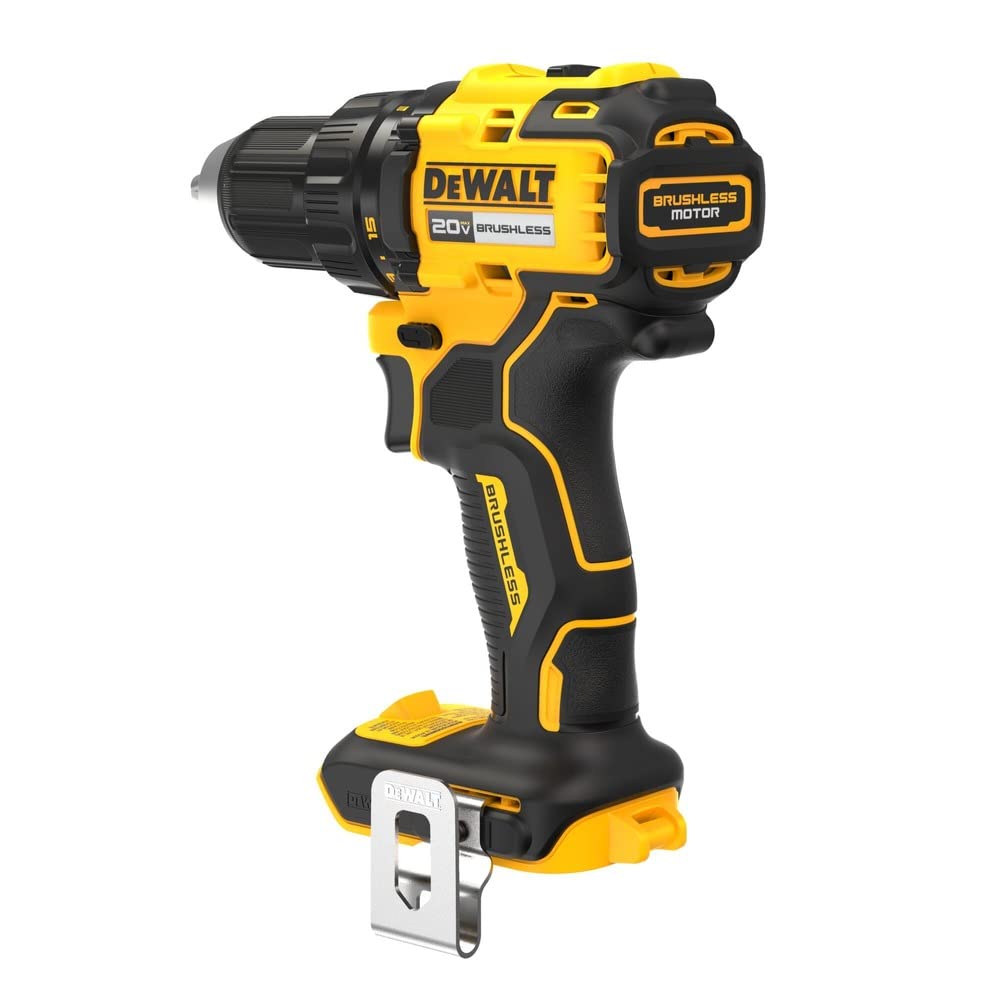 DEWALT DCD793B LED work light brightens dim work areas.
