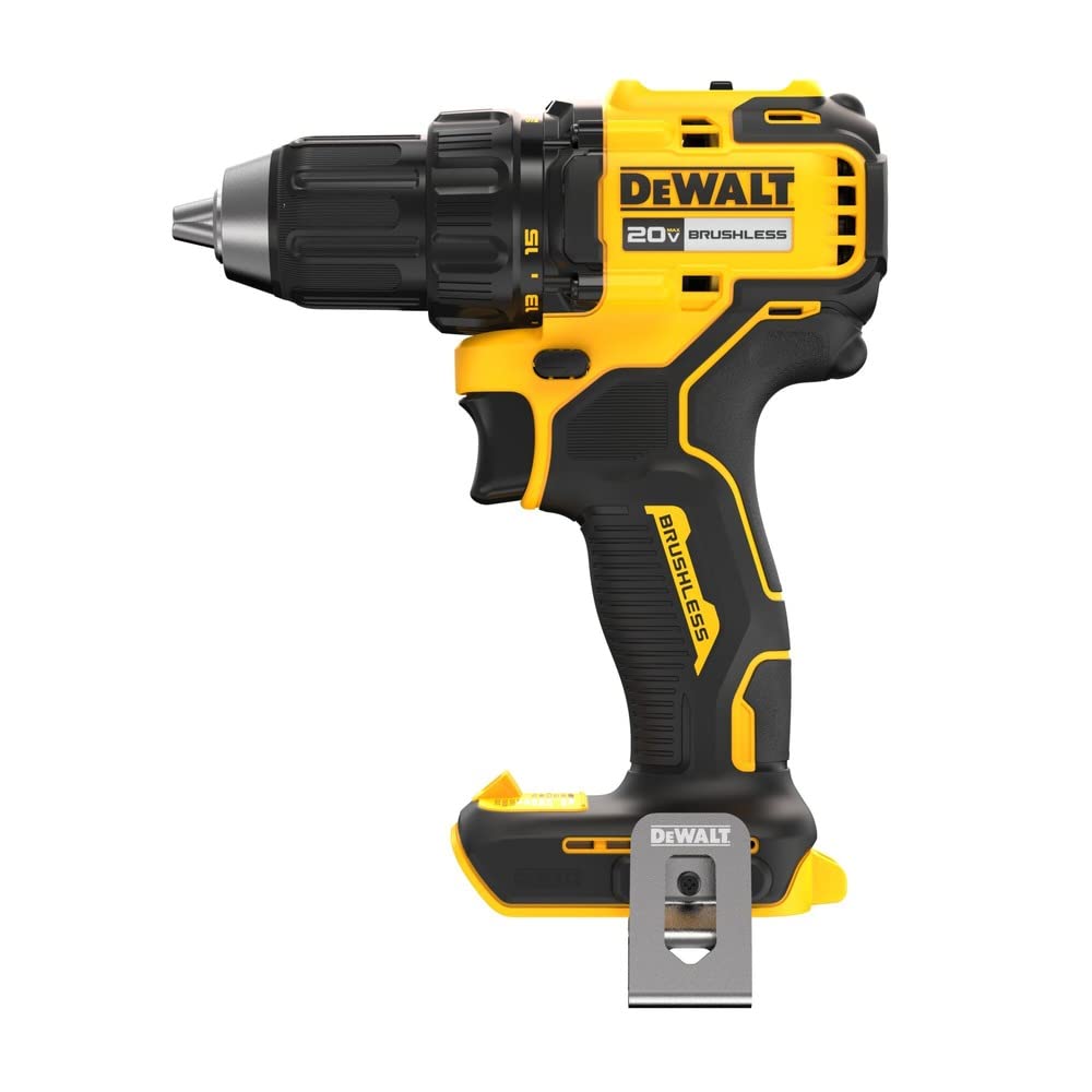 DEWALT DCD793B 1/2-inch chuck with secure bit retention.