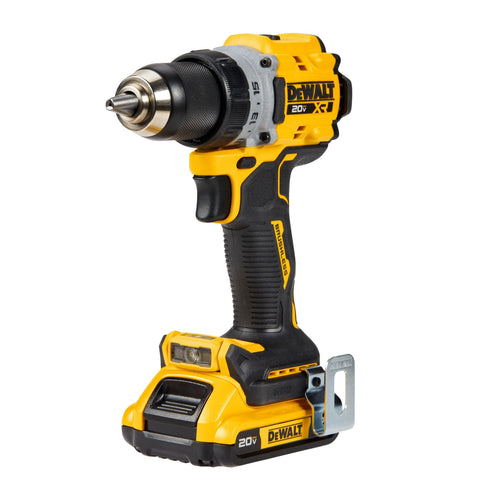Kit bag, belt hook, and portable setup with DEWALT DCD800D2 for job sites.