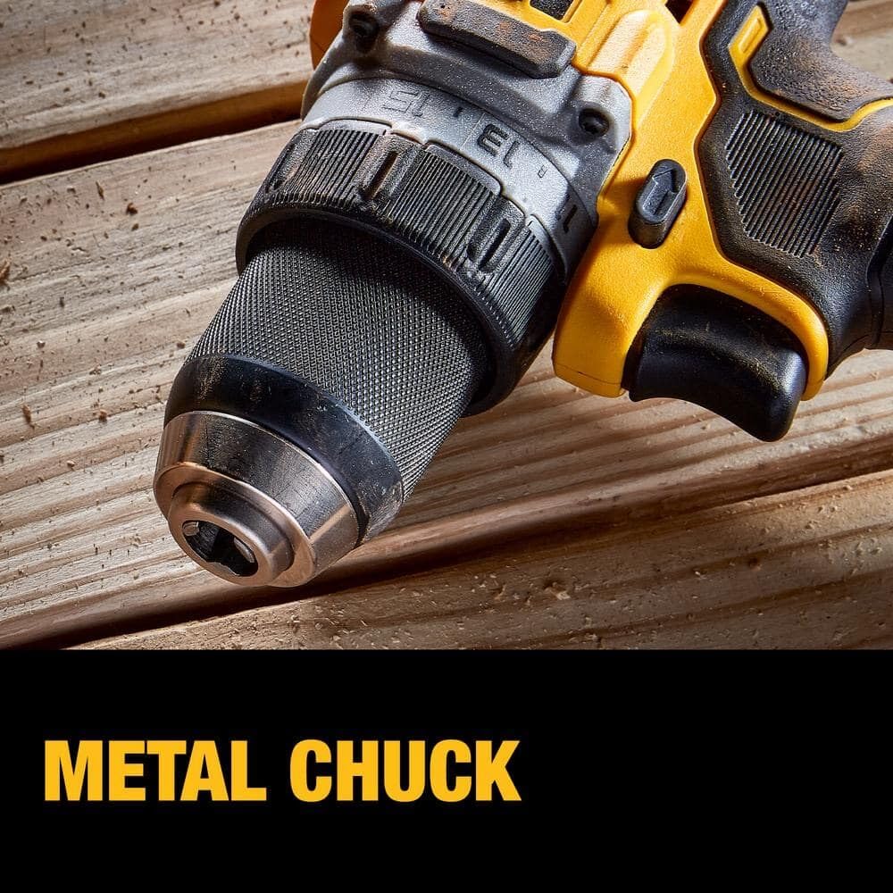 LED work light on the DCD800D2 brightens dark corners for better visibility.