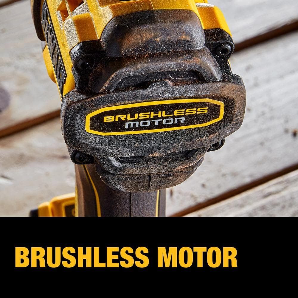 Two 20V MAX 2Ah batteries and a charger included with the DEWALT DCD800D2 kit.