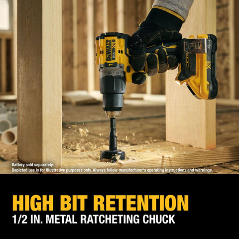Compact ergonomic grip design suits overhead or confined-space drilling.