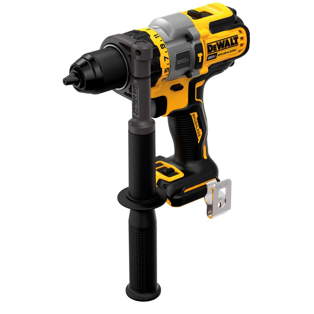 DEWALT DCD999B spotlight mode improves working conditions in confined areas.