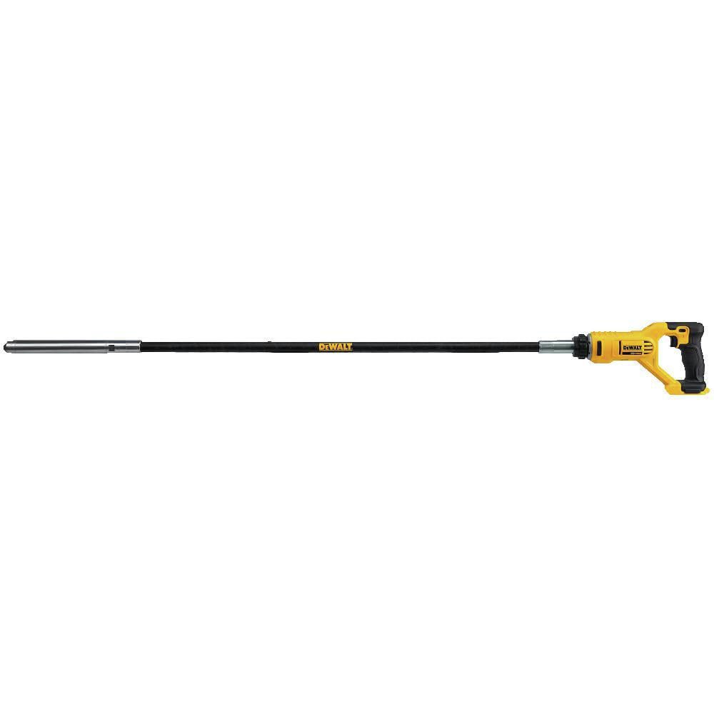 DEWALT DCE531B pencil vibrator with 4-foot shaft for precise concrete consolidation.