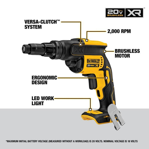 Adjustable torque settings on DEWALT DCF622B for different materials.