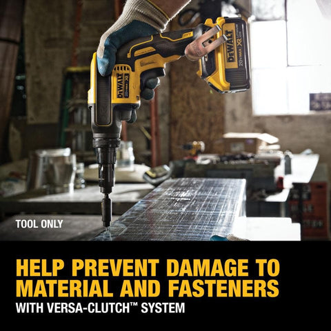 DEWALT DCF622B used for metal fastening applications with steady speed.