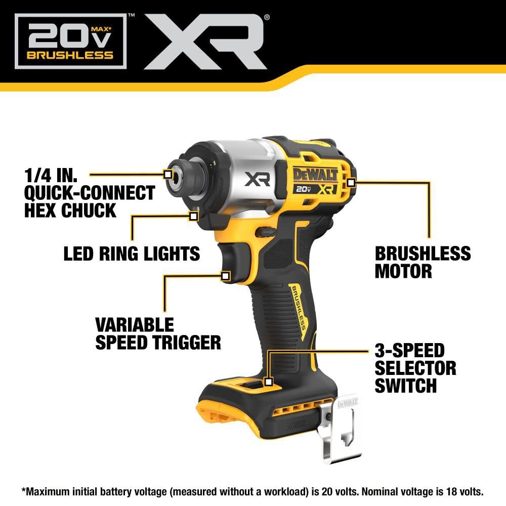 DEWALT DCF845P1 torque-focused action demonstrates 1825 in-lbs capacity