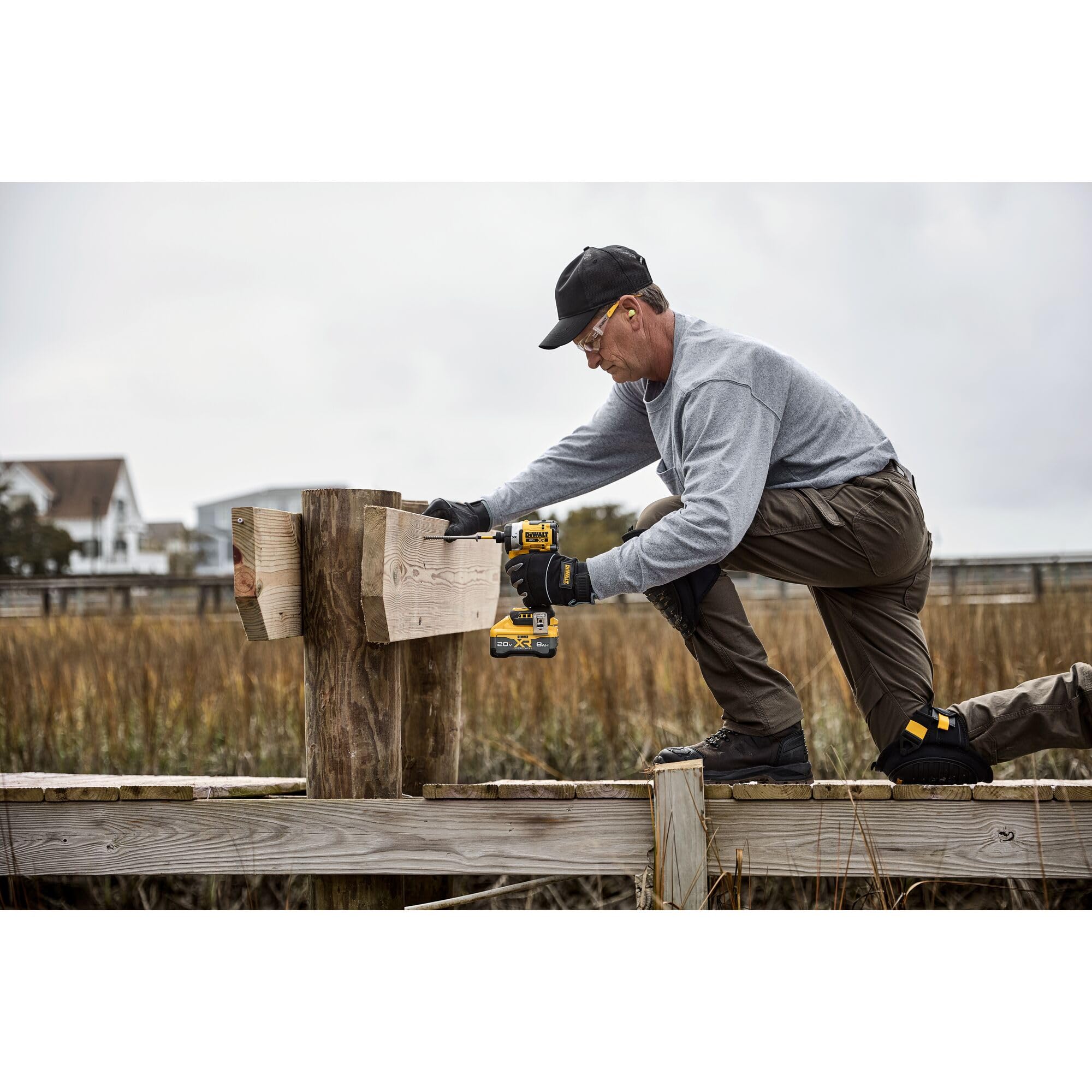 DEWALT DCF860B ergonomic grip and trigger for smooth speed control.