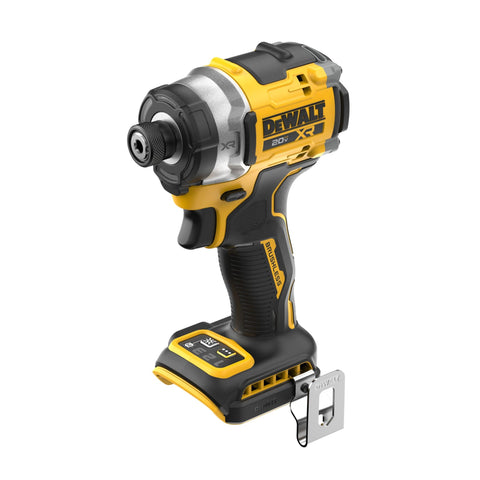 DEWALT DCF860B top view highlights the three-speed selector for control.